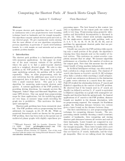 Computing the Shortest Path: A Search Meets
