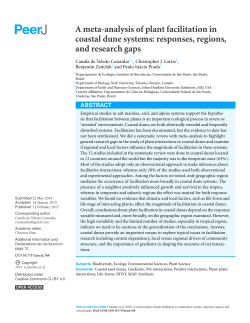 A meta-analysis of plant facilitation in coastal dune systems