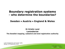 Boundary registration systems