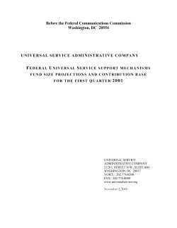 High Cost Support Mechanism - Universal Service Administrative
