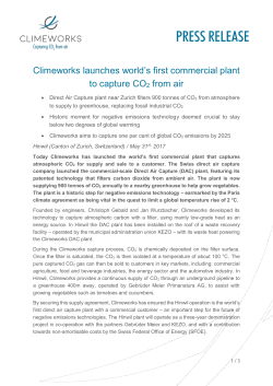 (DAC) plant - Climeworks