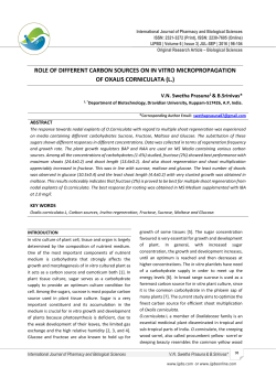role of different carbon sources on in vitro micropropagation of oxalis