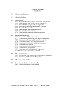 ADMINISTRATION SERIES 300 300 Administrative Philosophy 30l