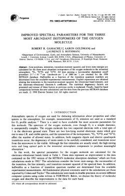 improved spectral parameters for the three most abundant