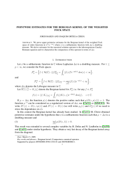 POINTWISE ESTIMATES FOR THE BERGMAN KERNEL OF THE