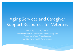 Aging Services and Caregiver Support Resources for Veterans