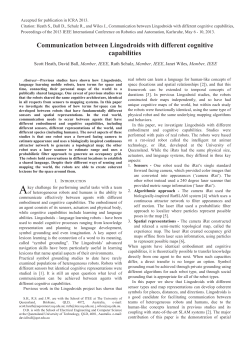Communication between Lingodroids with different cognitive