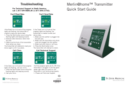 Merlin@home&trade; Transmitter Quick Start Guide