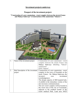 Passport of the investment project