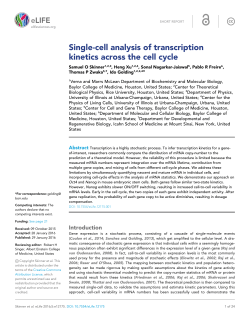 Single-cell analysis of transcription kinetics across the cell cycle | eLife