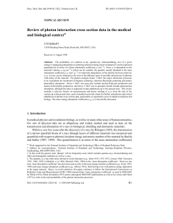 Review of photon interaction cross section data in the medical and