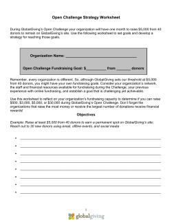 Open Challenge Strategy Worksheet