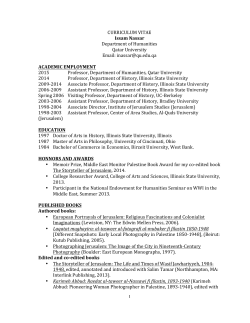 CURRICULUM VITAE Issam Nassar Department