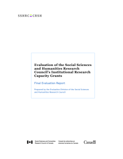 SECTION 1: PROFILE OF THE RESEARCH GRANTS PROGRAM