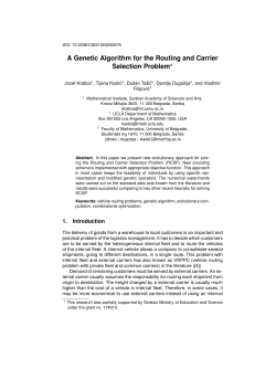 A Genetic Algorithm for the Routing and Carrier Selection Problem⋆