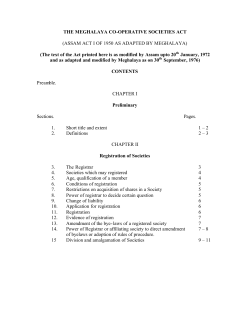 Meghalaya Cooperative Societies Act