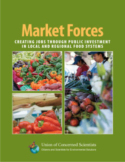 creating jobs through public investment in local and regional food