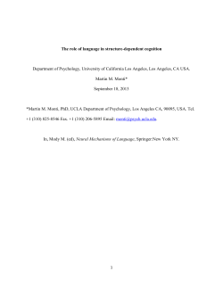 The role of language in structure-dependent cognition