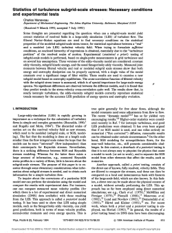 Statistics of turbulence subgrid-scale stresses: Necessary conditions