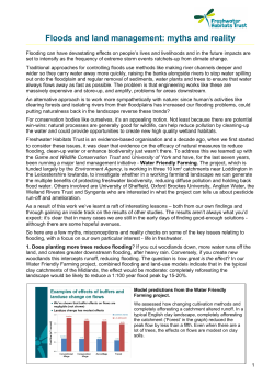 Floods and land management: myths and reality