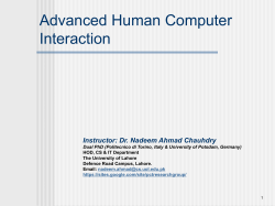 Introduction to HCI - PCT Research Group