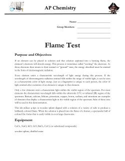 Flame Test Purpose and Objectives