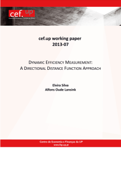 A Directional Distance Function Approach