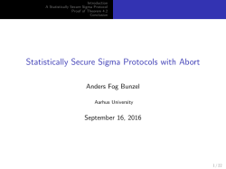 Statistically Secure Sigma Protocols with Abort