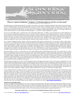 Lichtenberg Figures - The Hows and Whys