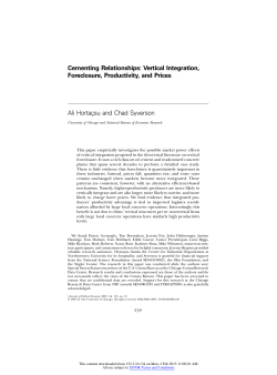 Cementing Relationships: Vertical Integration