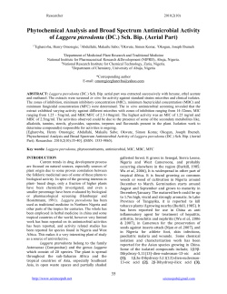 Phytochemical Analysis and Broad Spectrum Antimicrobial Activity