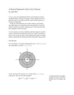 A Proof of Hadamard`s Three Circle Theorem