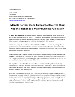 Moneta Partner Diane Compardo Receives Third