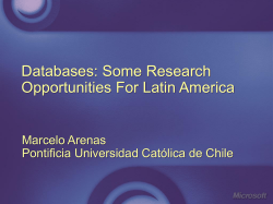 Databases: Some Research Opportunities For Latin
