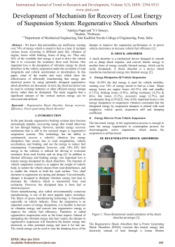Development of Mechanism for Recovery of Lost Energy of