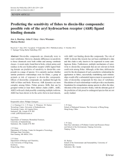 Predicting the sensitivity of fishes to dioxin