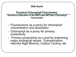 Dirk Aurin Practical Chlorophyll Fluorometry: Vicarious