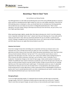 Becoming a &ldquo;Best in Class&rdquo; Farm