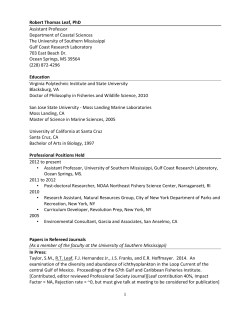 Robert T. Leaf CV - Gulf Coast Research Laboratory