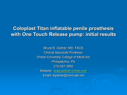 Coloplast Titan inflatable penile prosthesis with One Touch Release