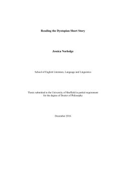 Reading the Dystopian Short Story Jessica Norledge