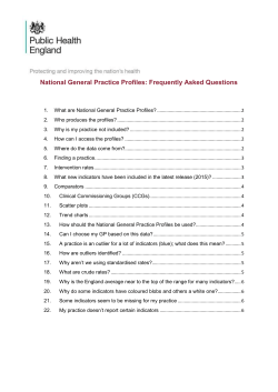 National General Practice Profiles