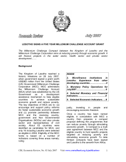 CBL Economic Review, No. 83 July 2007 Visit www.centralbank.org