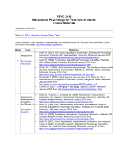 PSYC 3130 - Educational Psychology Interactive