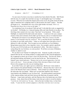 Called to Light (Lent #4) - 4-03-11