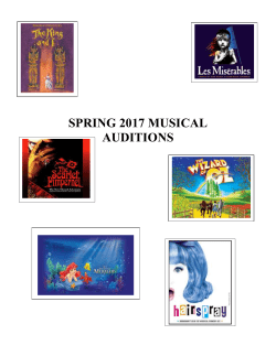 Musical Packet - Sarasota High School Theater