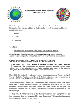 Fiona Richard, Senior Speech and Language Therapist, writes