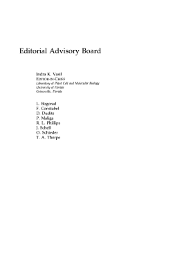 Editorial Advisory Board
