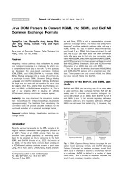 Java DOM Parsers to Convert KGML into SBML and BioPAX