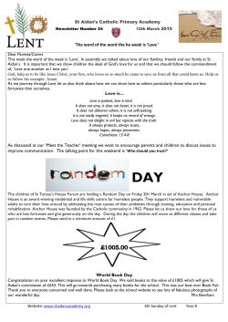 DAY - St Aidan`s Catholic Primary Academy